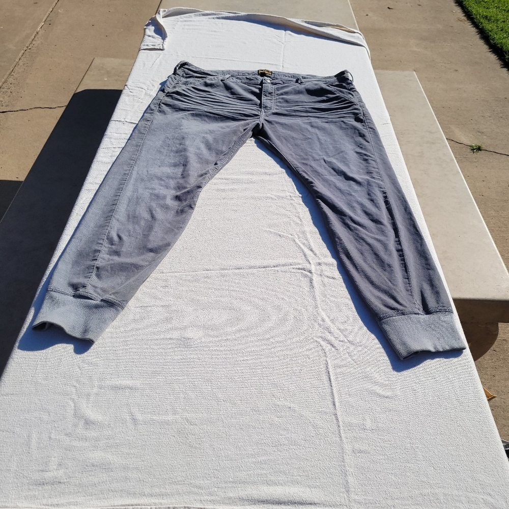 True Religion Gray Lightweight Corduroy Jogger Pants Sz 42x34
